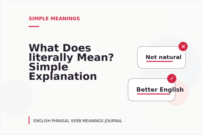 What Does literally Mean? Simple Explanation and Examples What Does literally Mean? Simple Explanation and Examples