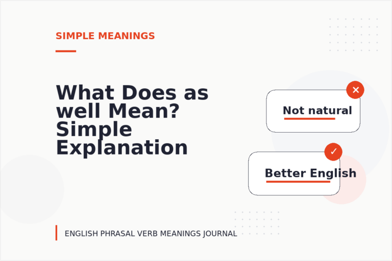 What Does as well Mean? Simple Explanation and Examples