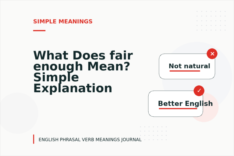 What Does fair enough Mean? Simple Explanation and Examples