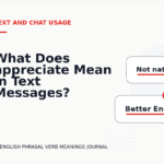What Does appreciate Mean in Text Messages?