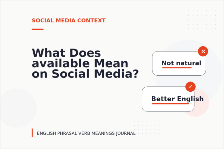 What Does available Mean on Social Media?