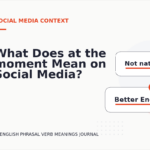 What Does at the moment Mean on Social Media?