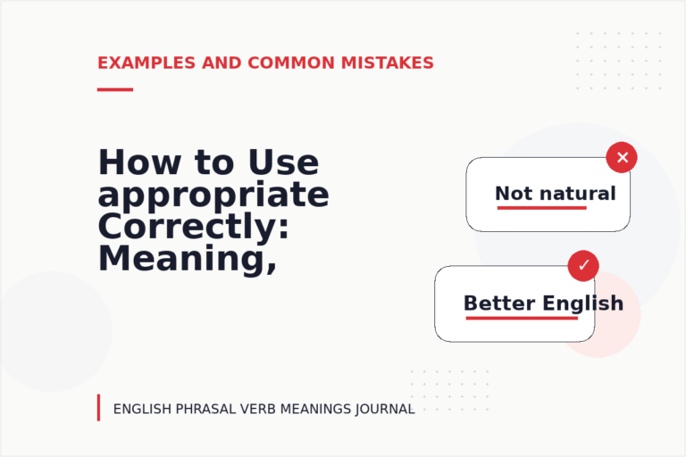 How to Use appropriate Correctly: Meaning, Examples, and Mistakes