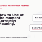 How to Use at the moment Correctly: Meaning, Examples, and Mistakes